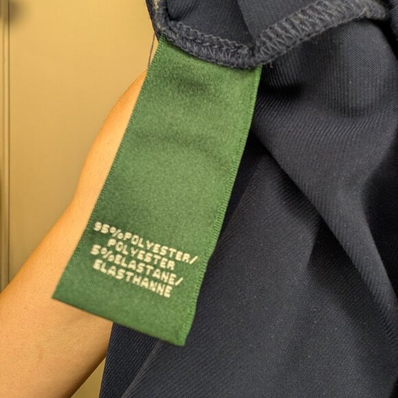 Ralph Lauren Navy Equestrian Chain Print Old Money Wrap Dress - Women's sz 8 - Picture 14 of 14